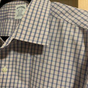 Brooks Brothers: Regent Fit Button Down Red Blue Checked | Size: 17-35